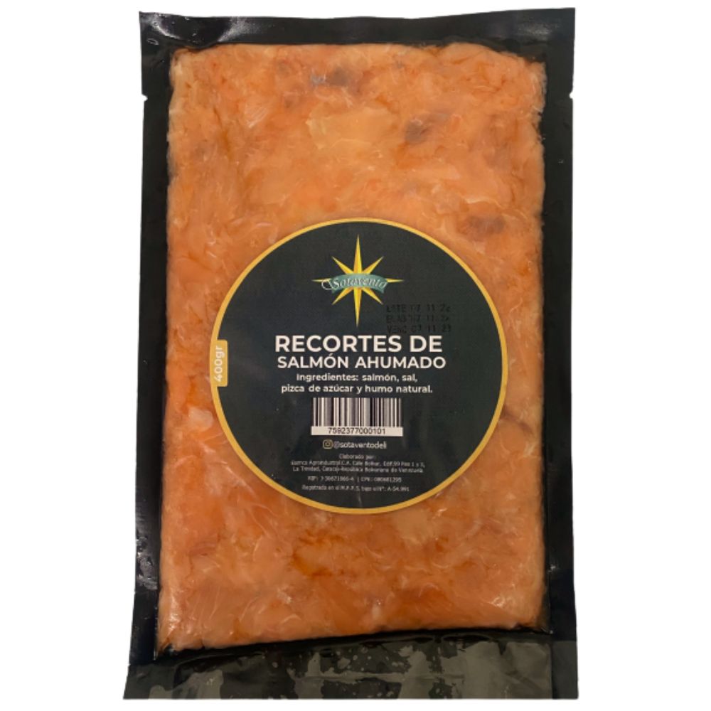 Recortes de Salmon Ahumado Sotavento 400gr