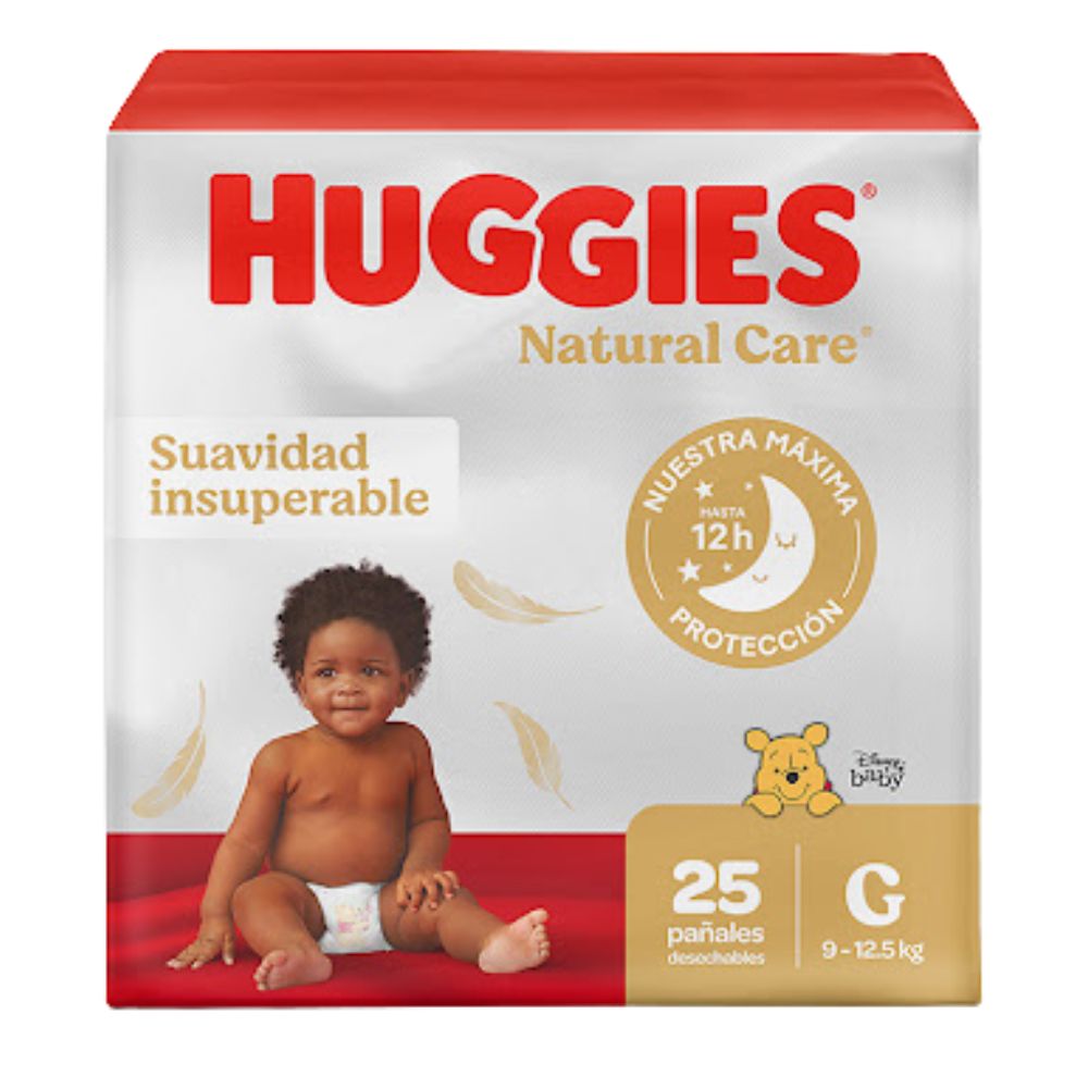 Pañales Huggies Natural Care Talla G 25 Und
