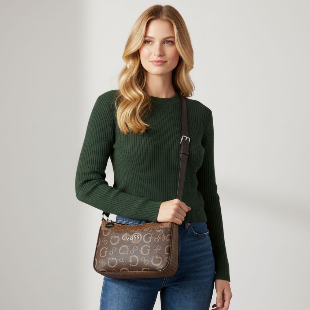 Guess Cartera Granby Mini Brown