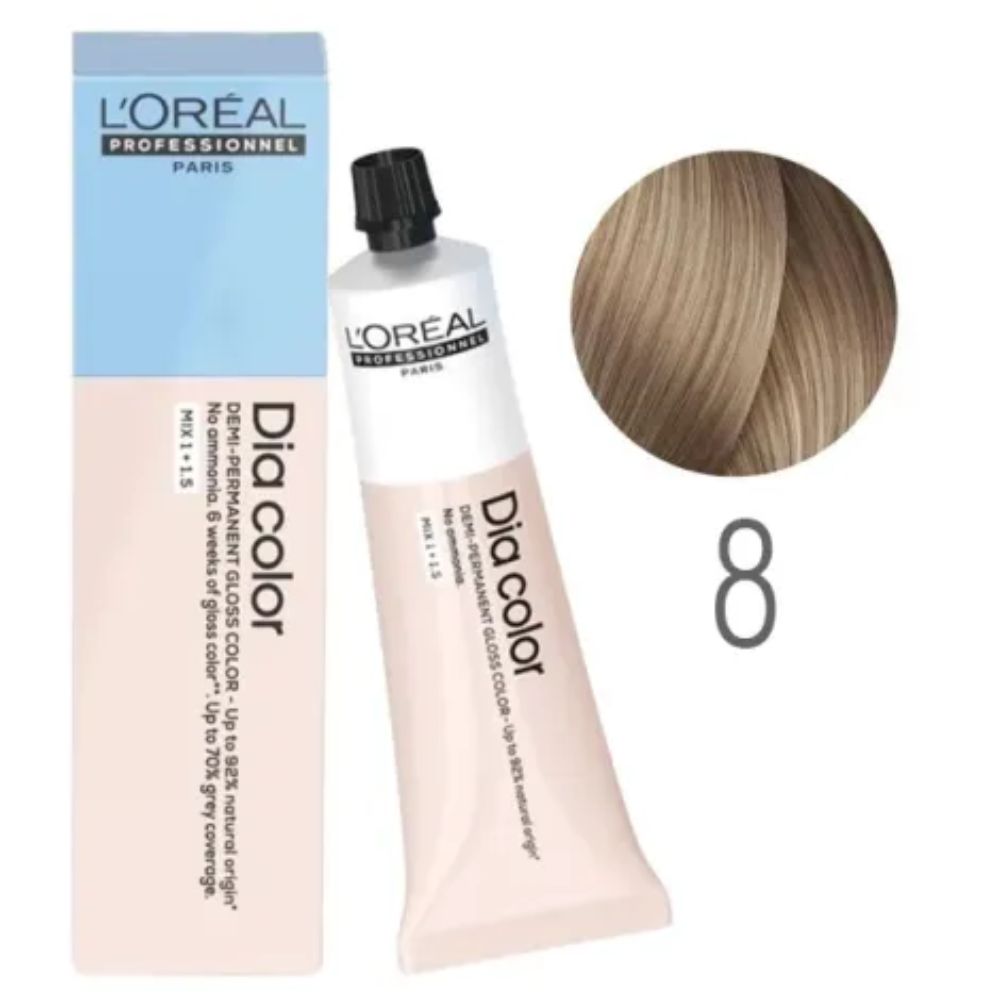 Tinte Para El Cabello L'Oreal Dia Color N.8 Rubio Claro Sin Amoniaco 60ml