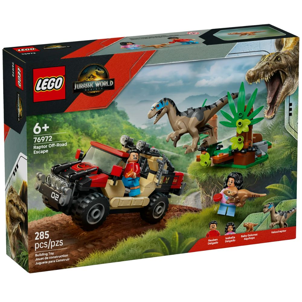 Lego Jurassic World Raptor Off-Road Escape 285 Pzs 6+