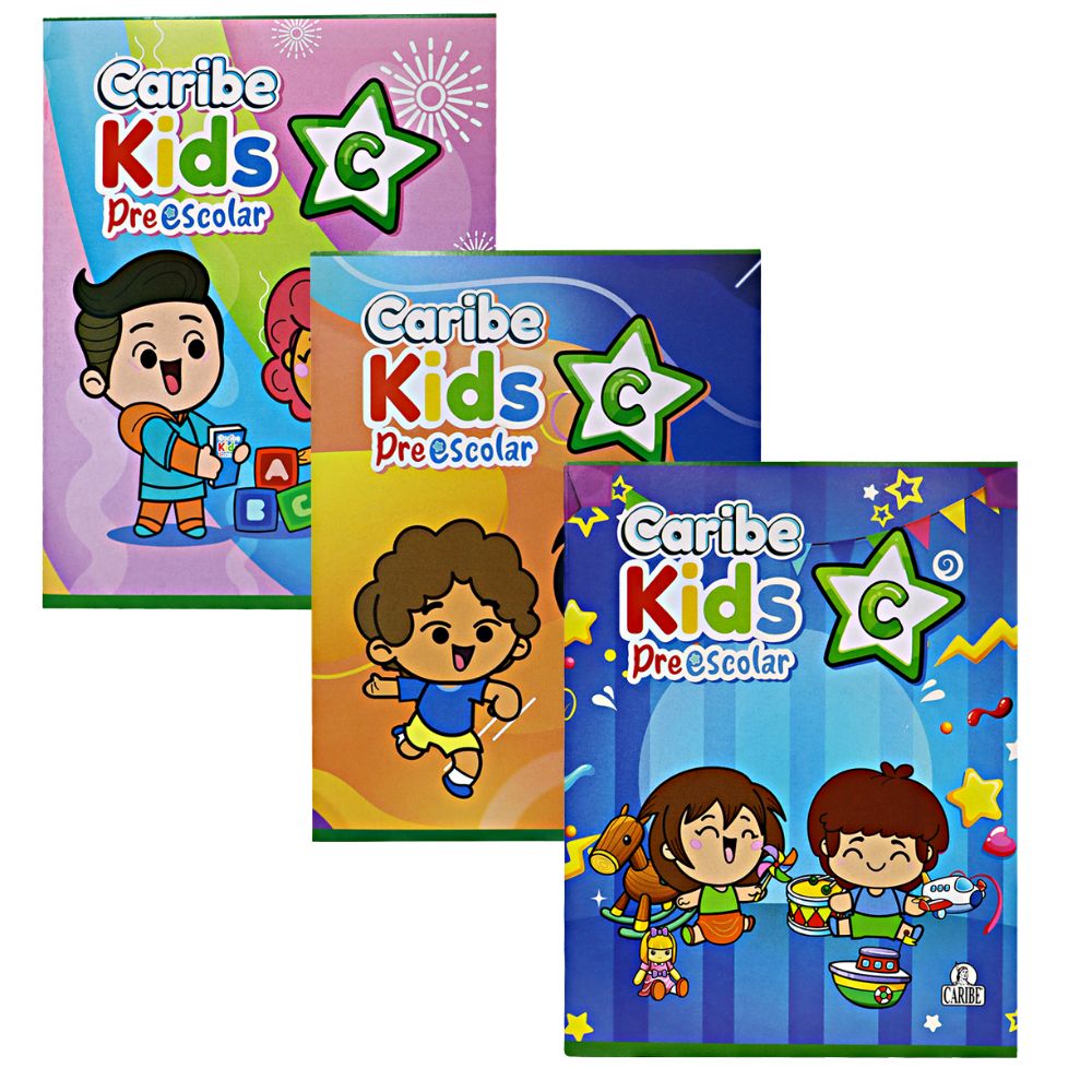Cuaderno Engrapado Caribe Kids Preescolar Modelos Surtidos 32 Hojas