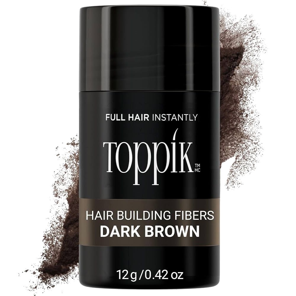 Toppik Hair Building Fibers, Fill In Fine or Thinning Hair Instantly Thicker Color Castaño Oscuro 12gr