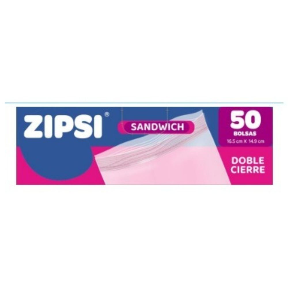 Bolsa Sandwich Doble Cierre Zipsi 50 Und