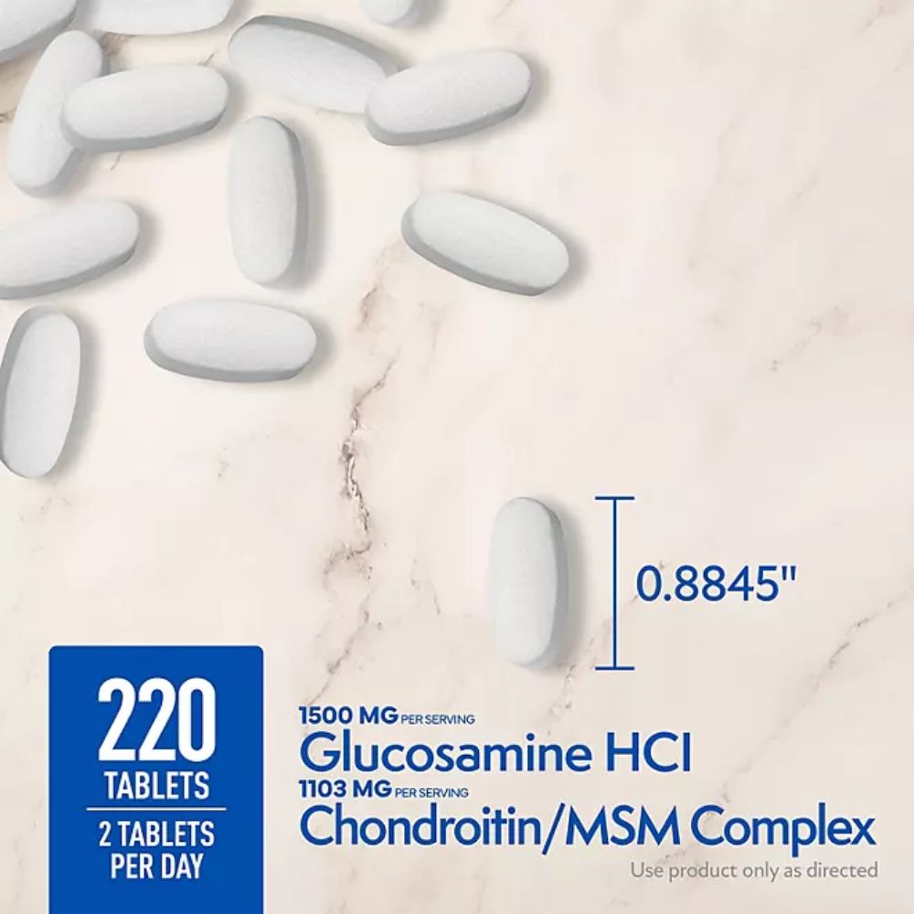 Member´s Mark Glucosamine HCI 1500mg Chondroitin / MSM Complex 1103mg 220 Tablets