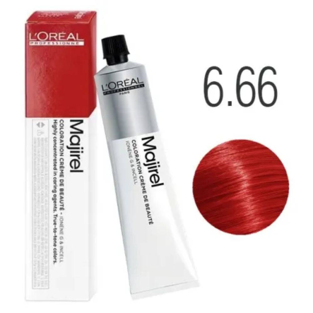 Tinte Loreal Majirel 6.66 Rubio Rojo Profundo 50ml