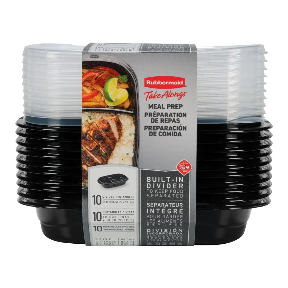 Rubbermaid Take Alongs Set De Envases 20 Piezas Negro 875ml