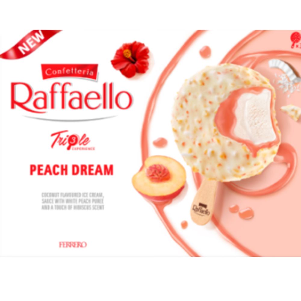 Helado Raffaello Triple Peach Dream 3 Und
