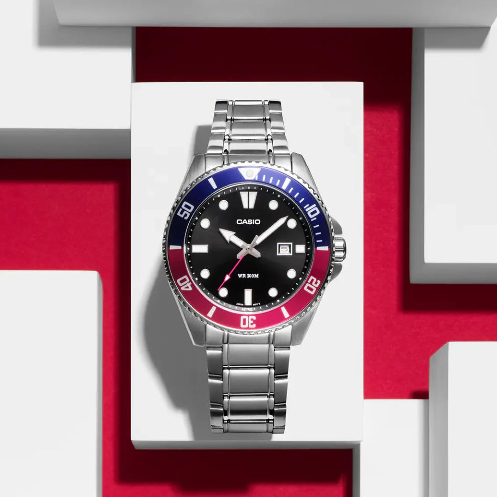 Casio Reloj Casual Correa de Acero Inoxidable para Caballeros