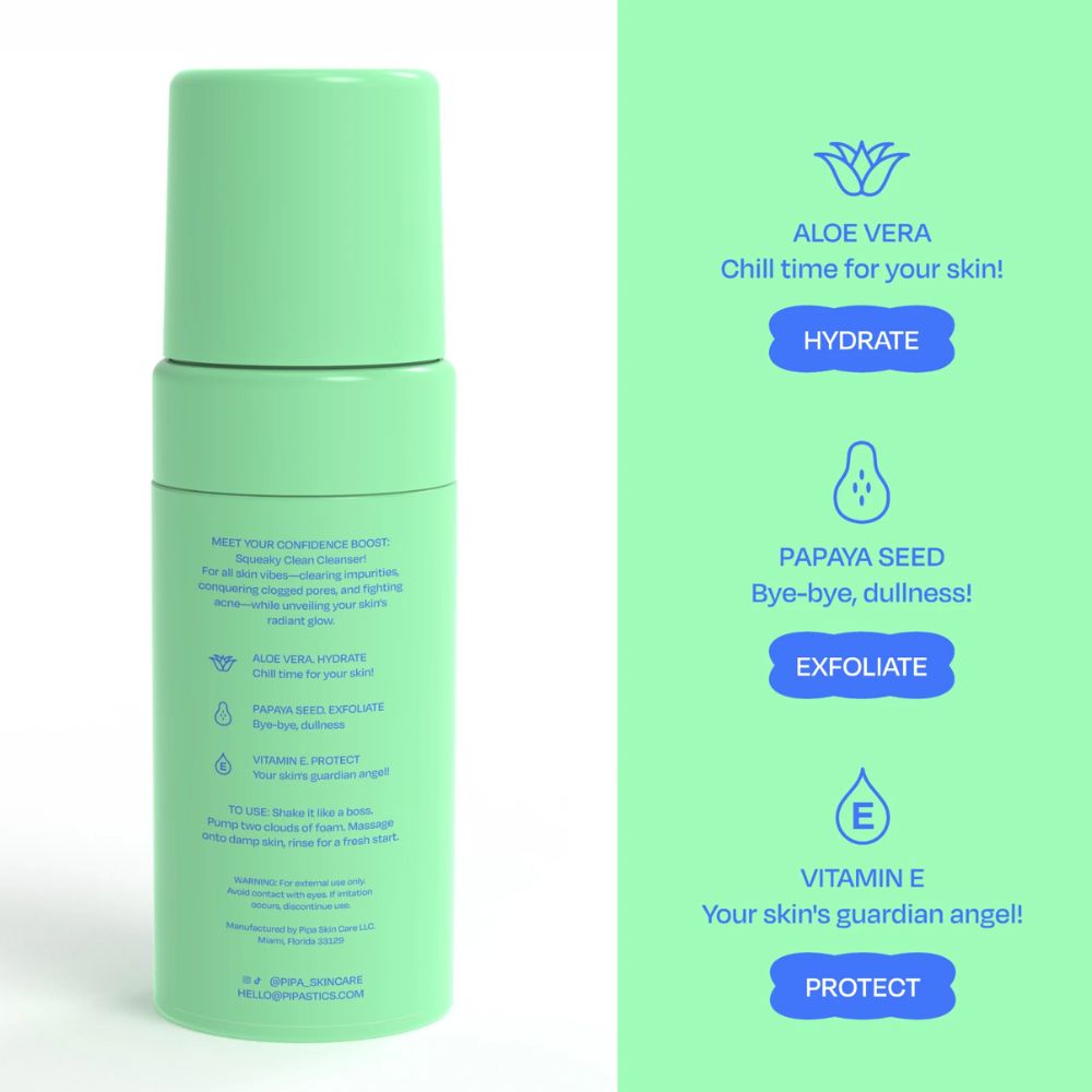 Pipa Skincare Squeaky Clean Foaming Cleanser 100ml