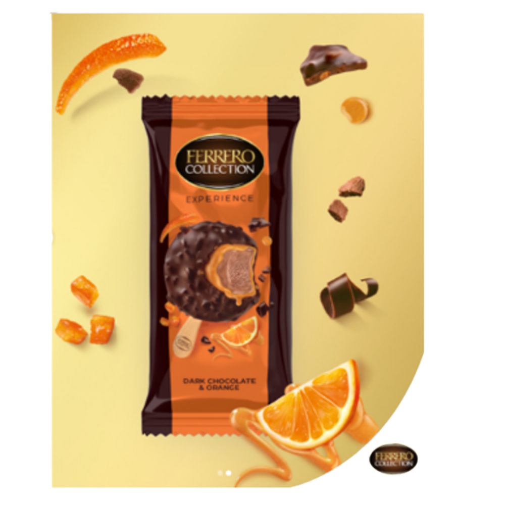 Helados Ferrero Rocher Collection Dark Chocolate & Orange Paletas 3 Und