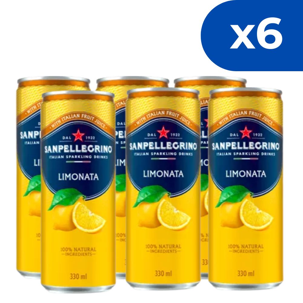 Agua Sparkling San Pellegrino Limonata 330ml 6 Und