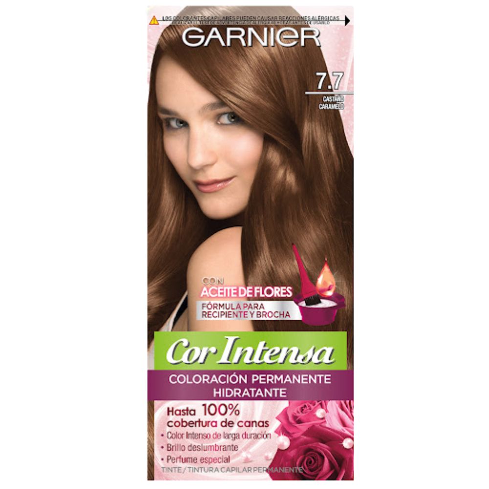 Tinte Garnier Color Intensa 7.7 Castaño Caramelo