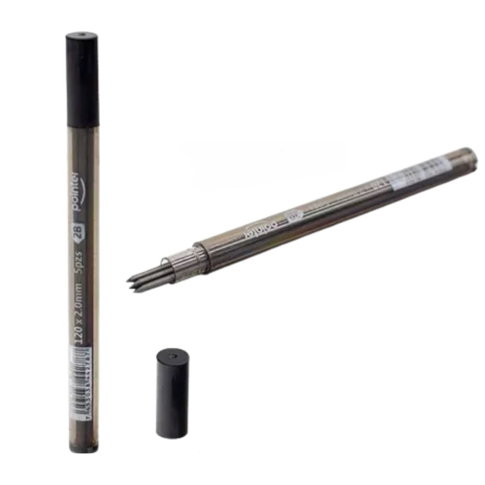 Minas 2B Para Lápiz Mecánico 2.0mm 1 Und x 5 Minas Pointer
