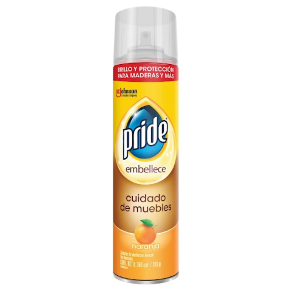 Pride Brillo Y Proteccion Quita El Polvo Naranja 360ml