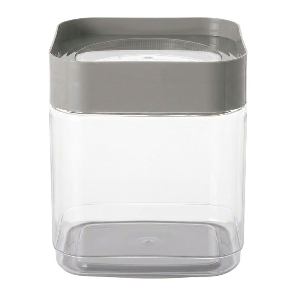 Alfa Hogar Recipiente Hermético Cuadrado Color Gris 1.28Lt.