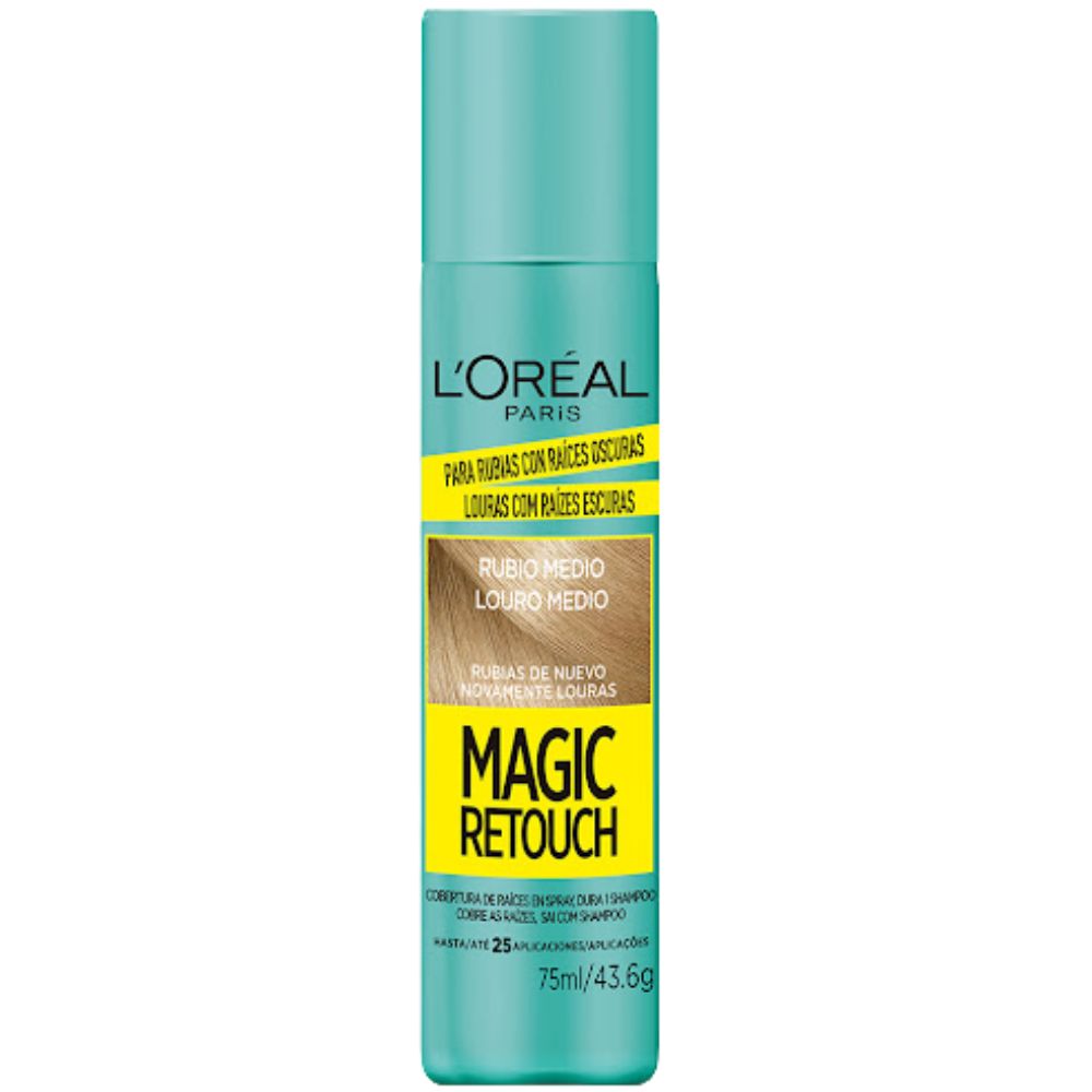 Magic Retouch Spray Cubre Canas Loreal Rubio Medio 75 ml