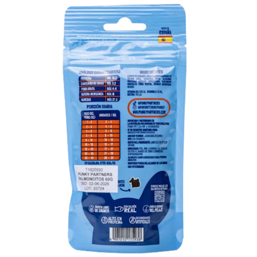 Salmoncitos Punky Partners Snacks para Perros 60gr