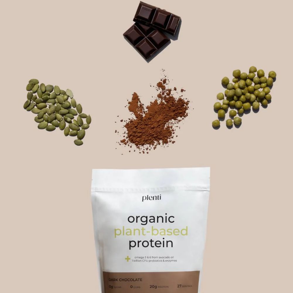Plenti Proteina Vegetal Organica Sabor a Chocolate Oscuro 27 Porciones