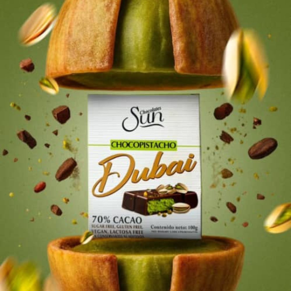 Chocolate Sun Chocopistacho Dubai 70% Cacao 100gr