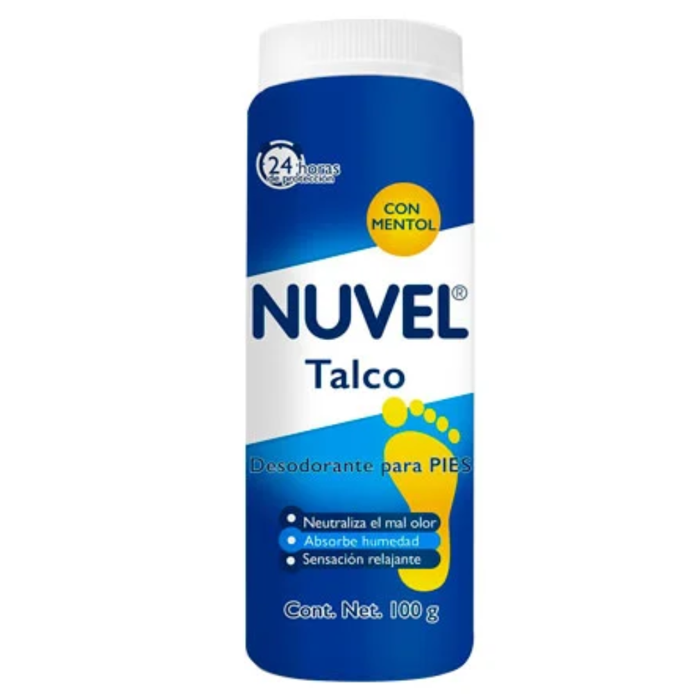 Nuvel Talco Desodorante Para Pies 100gr