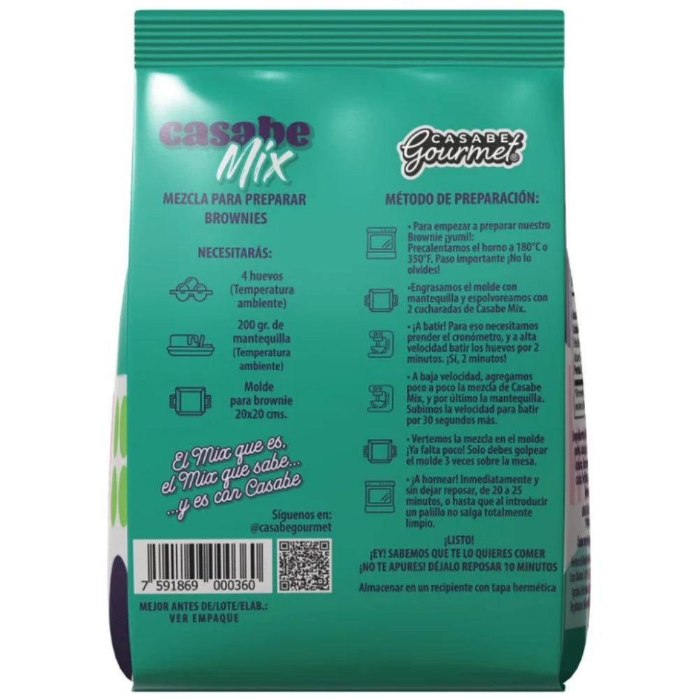 Casabe Gourmet Casabe Mix Brownie Mezcla 480gr