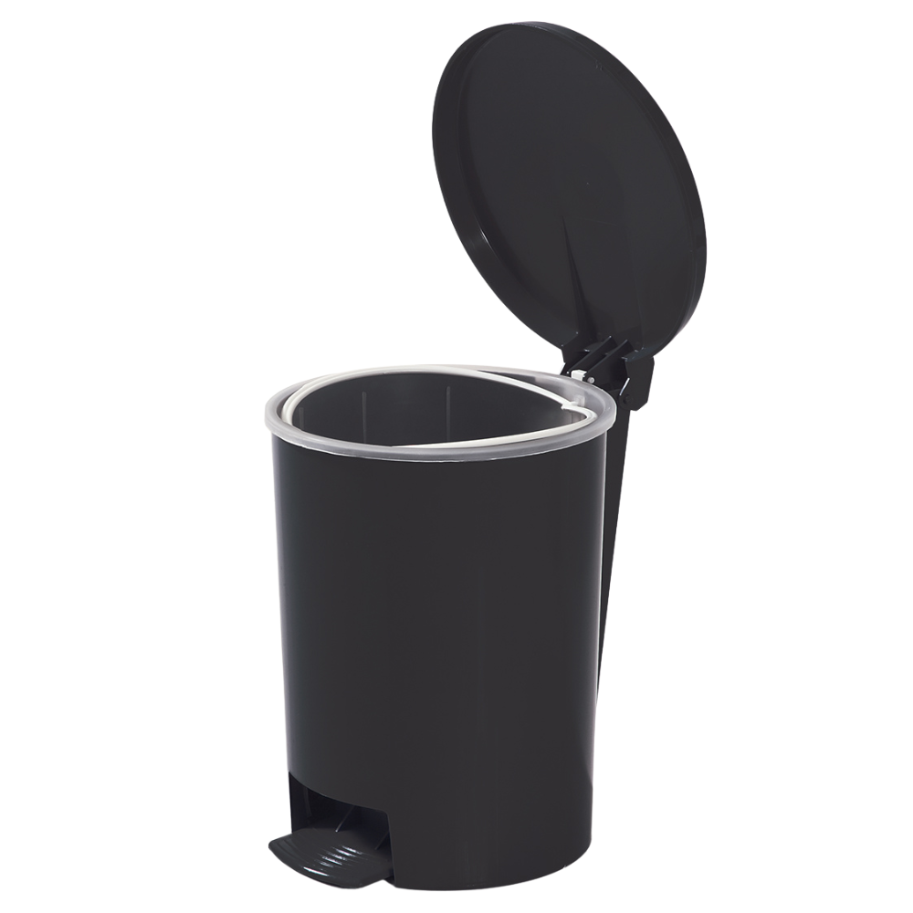 Alfa Hogar Papelera Pedal Bin Color Negro 12Lt.