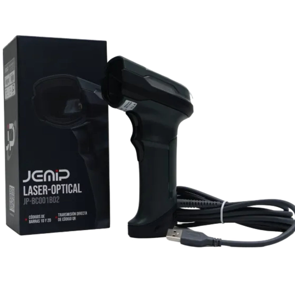 Jemip Lector De Código De Barras Laser Optical Color Negro
