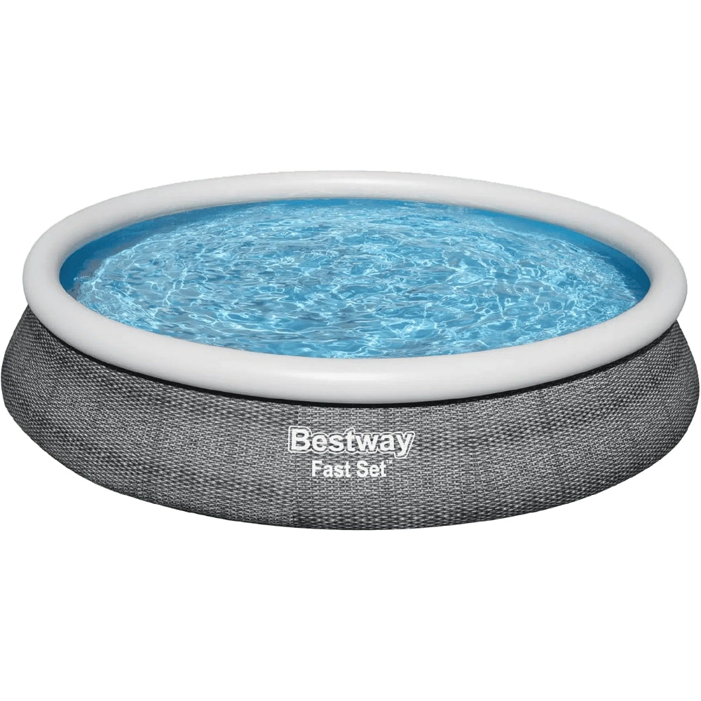 Bestway Piscina Inflable Redonda Y Bomba De Filtrado Pool Fast Set 4.57m X 84cm