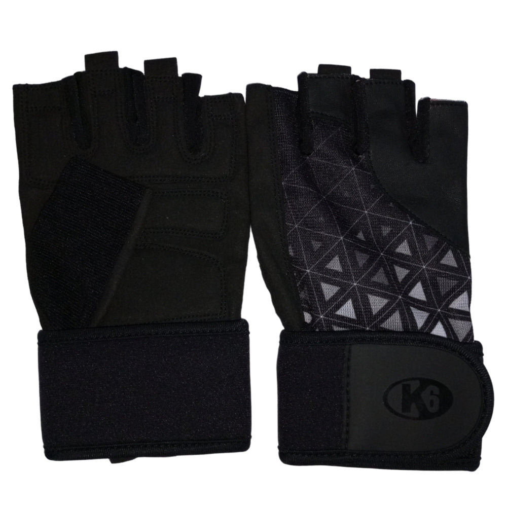 Guantes para Levantamiento De Peso K6 Oblivion Color Negro