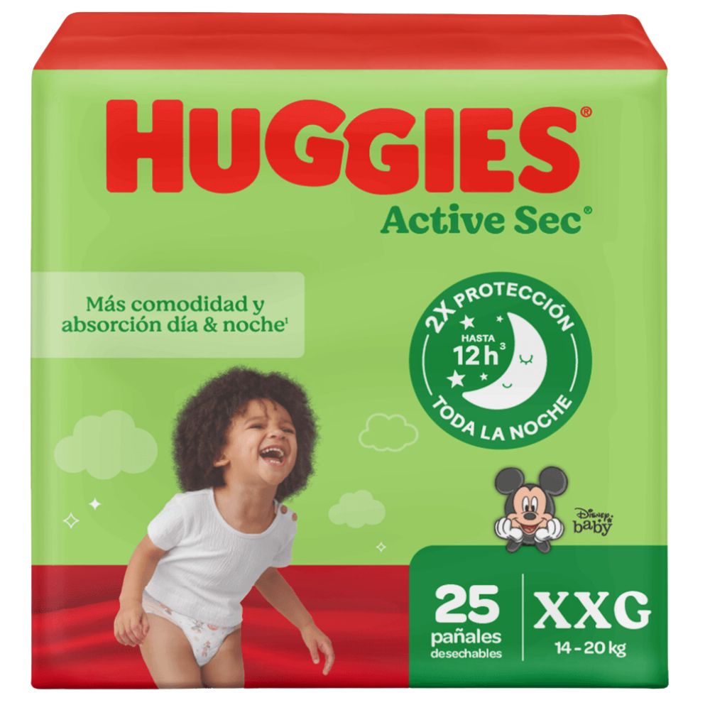Huggies Pañal Disney Active Sec XXG 25und