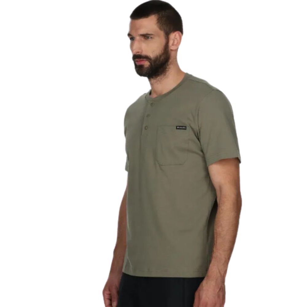 Columbia Franela Landroamer Short Sleeve Henley para Caballeros
