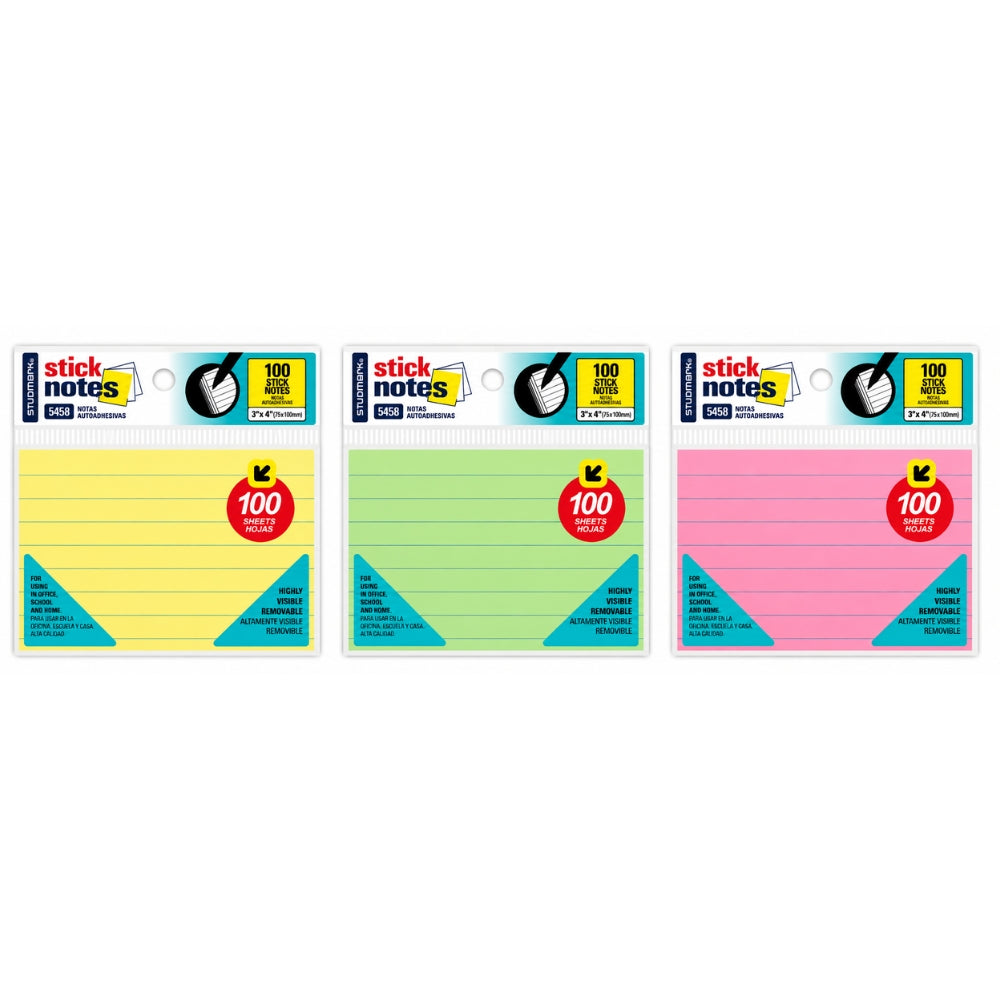 Studmark Notas Adhesivas 7.5 x 10 cm 100 hojas 2 Opciones