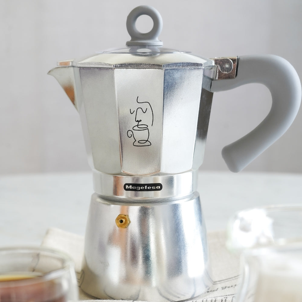 Magefesa Paolo Cafetera Italiana Plateada 9 Tazas