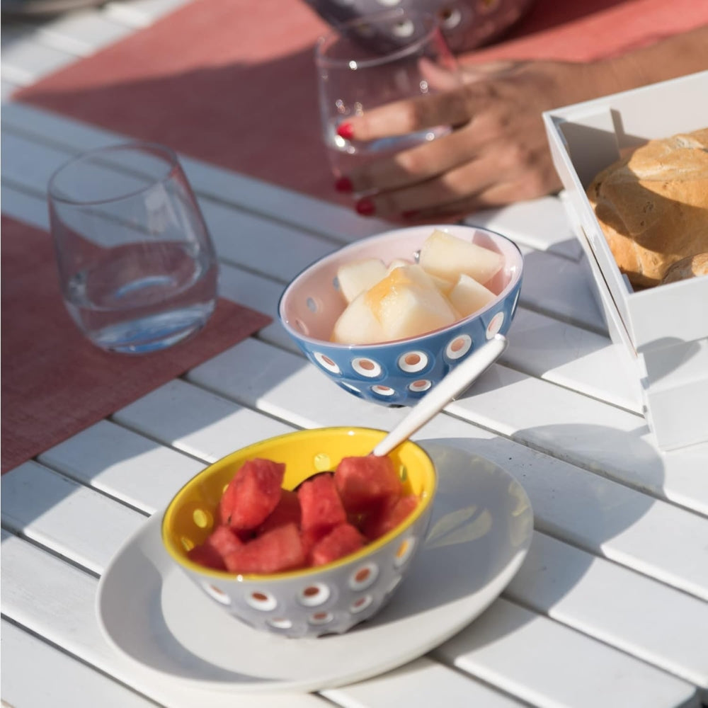 Guzzini Le Murrine Set De 2 Bowls Rosa/Blanco/Azul Mediterráneo