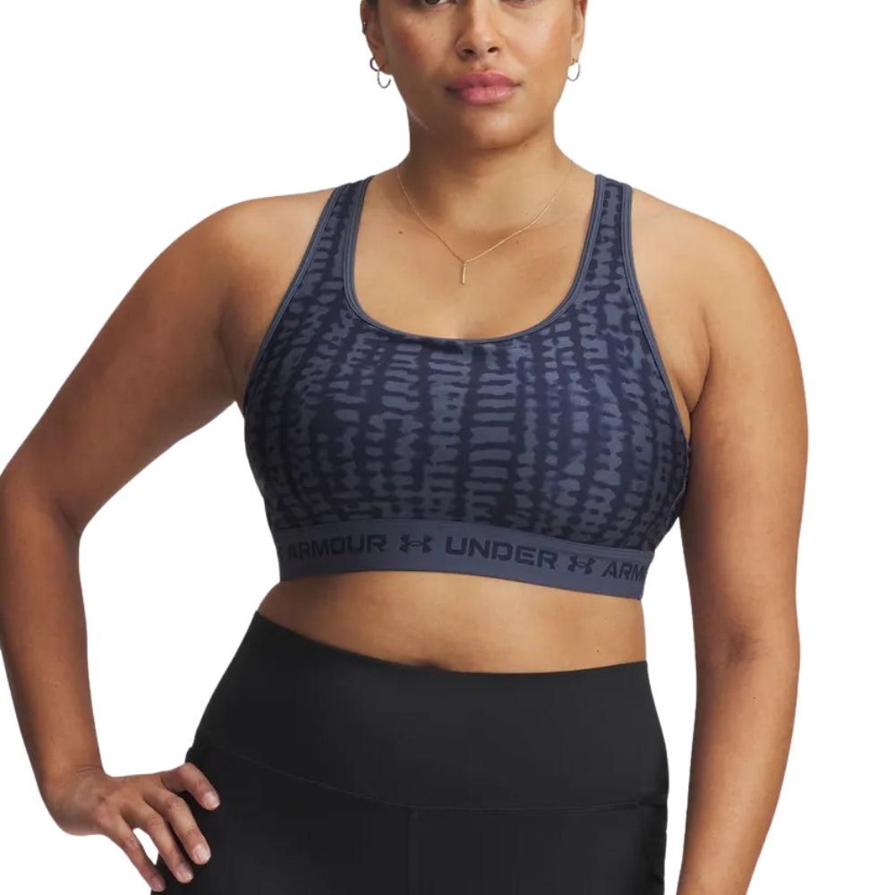 Under Armour Top Deportivo Espalda Cruzada Para Damas Color Down Pour Gray