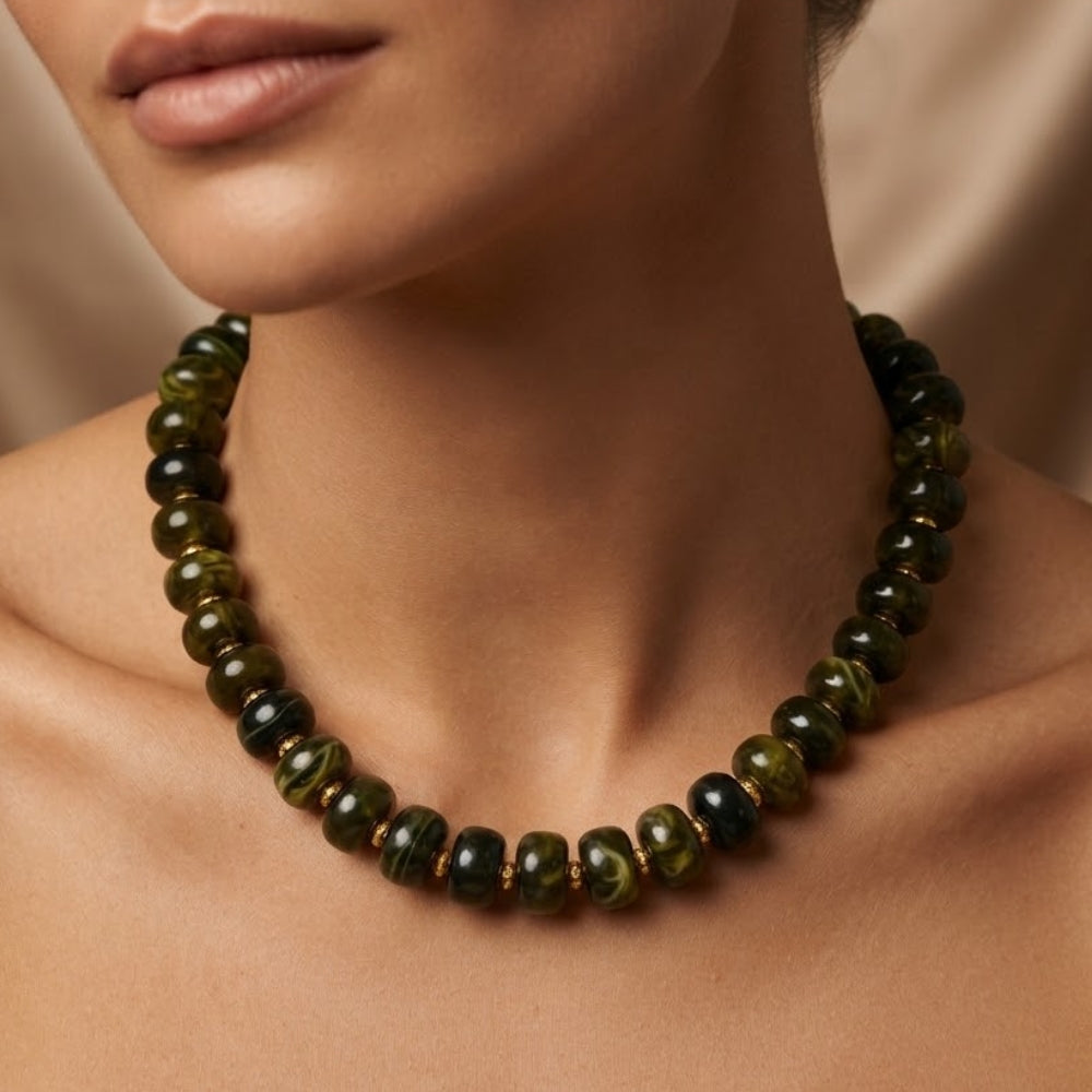 H&Co Collar Ajustable Para Damas Aura Bosque