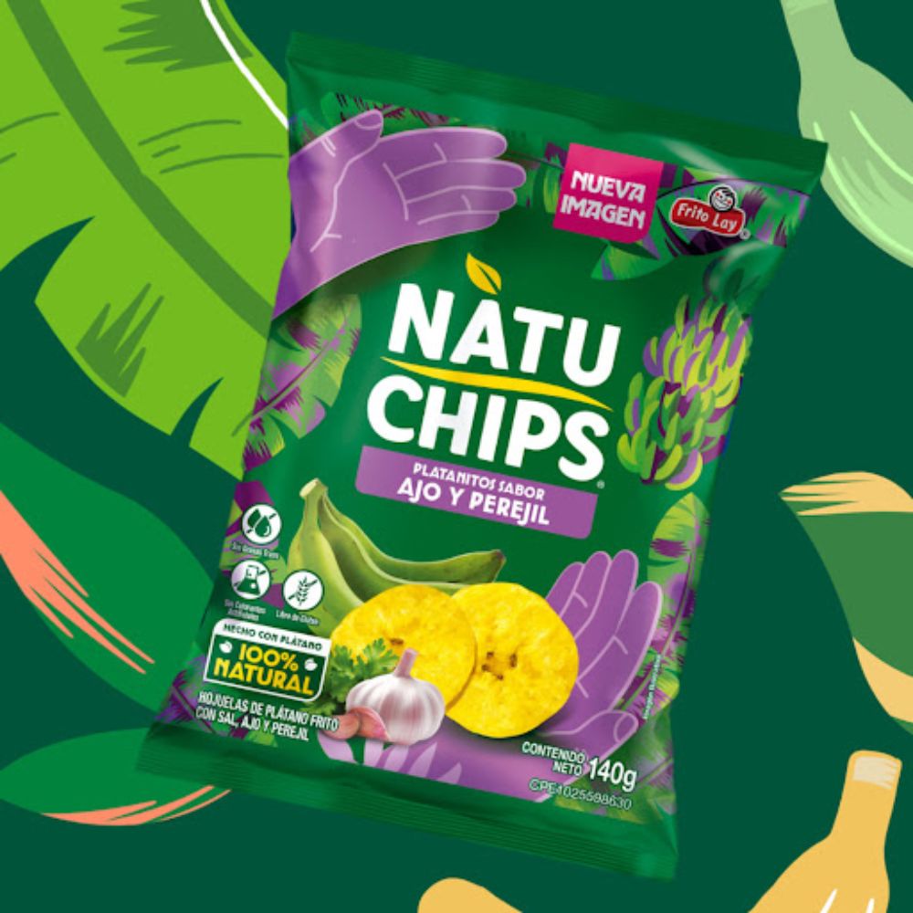 Platanitos Natuchips Ajo y Perejil 140gr
