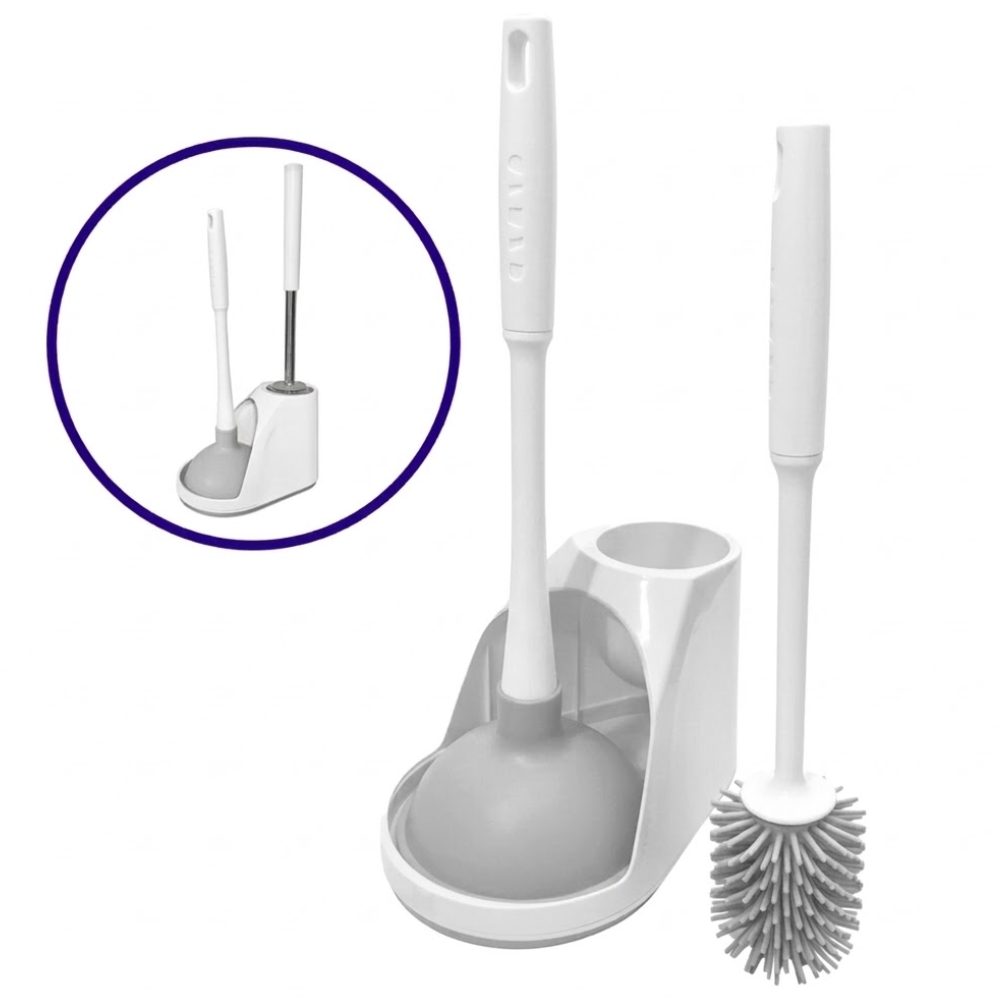 Alfa Hogar Home Clear Cepillo De Baño Con Base Y Destapa Sanitarios