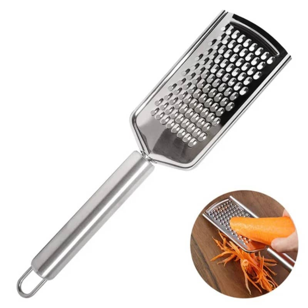 Alfa Hogar Meital Rallador Plano De Acero Inoxidable Deluxe 23.3cm