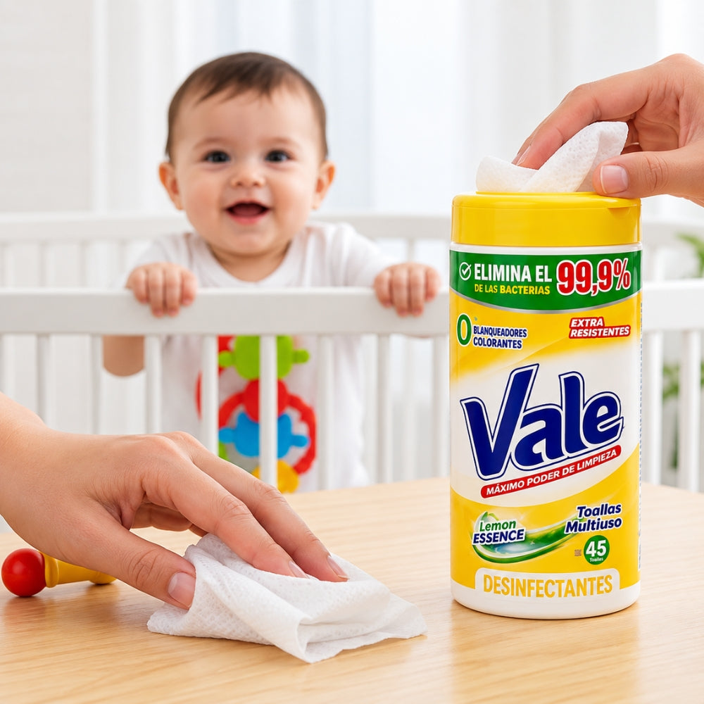 Vale Toallitas Desinfectantes Pure Clean Lemon Essence 45 unidades