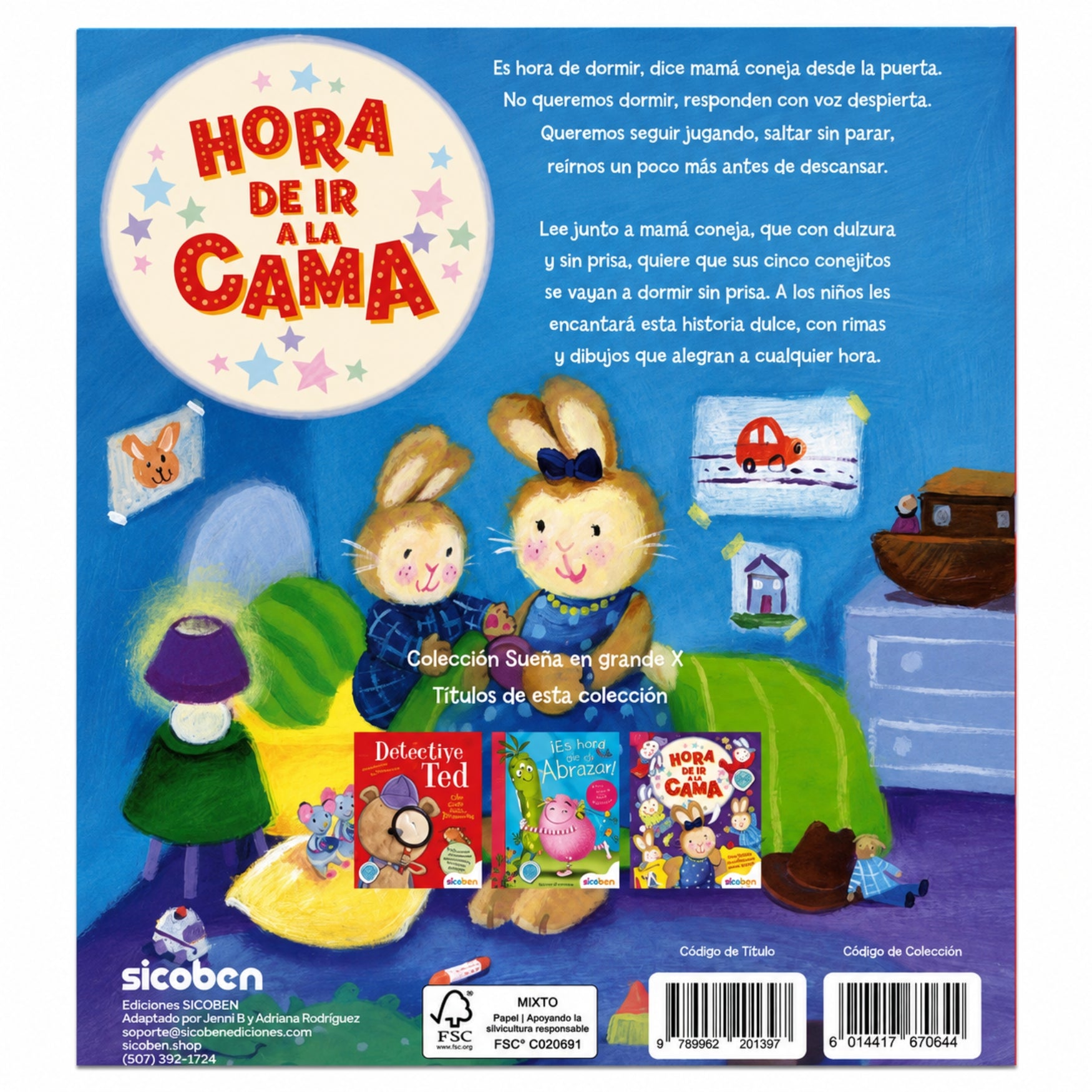 Sicoben Libro "Hora de ir a la cama" Autora Melanie Mitchell