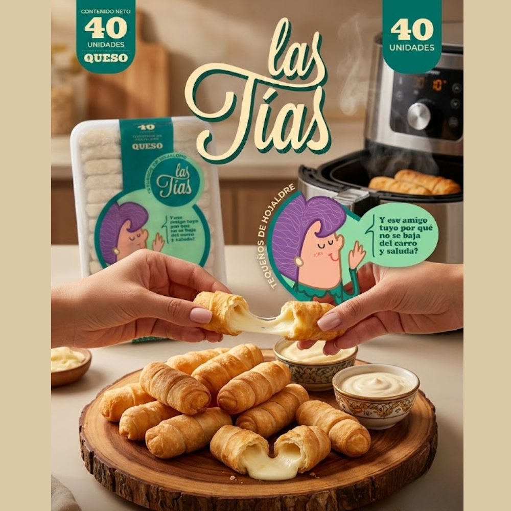Las Tías Tequeños De Hojaldre De Queso 40 Und