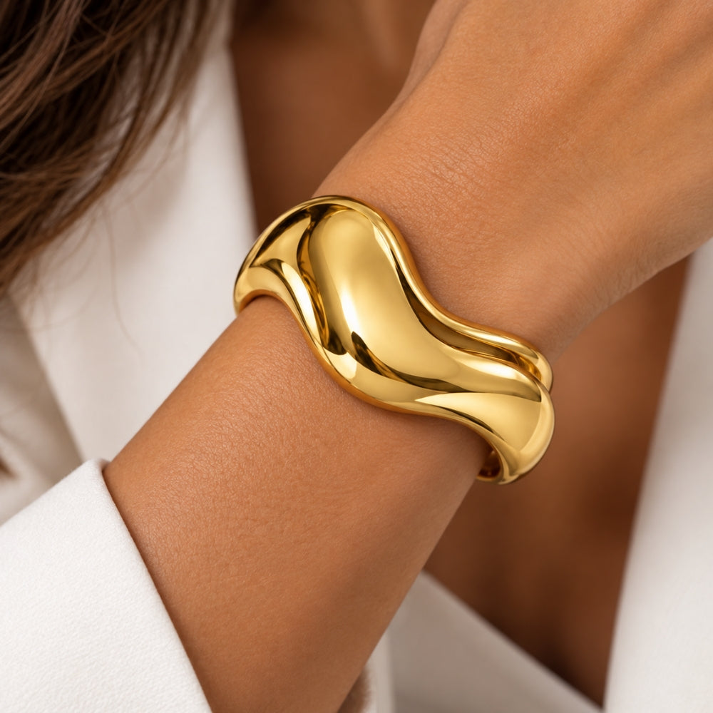 H&Co Brazalete Ajustable Para Damas Marea Cuff