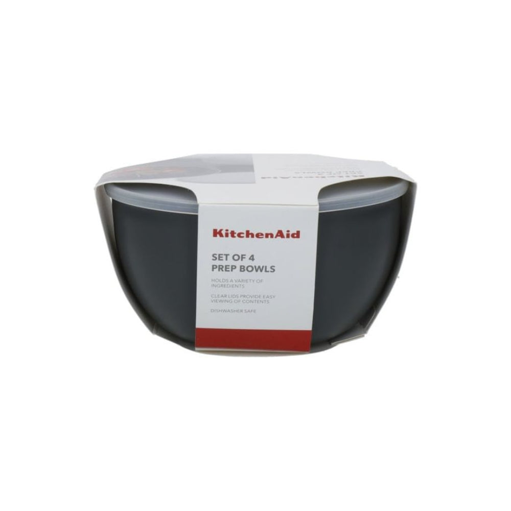 KitchenAid Juego de 4 Bowls con Tapas Color Gris