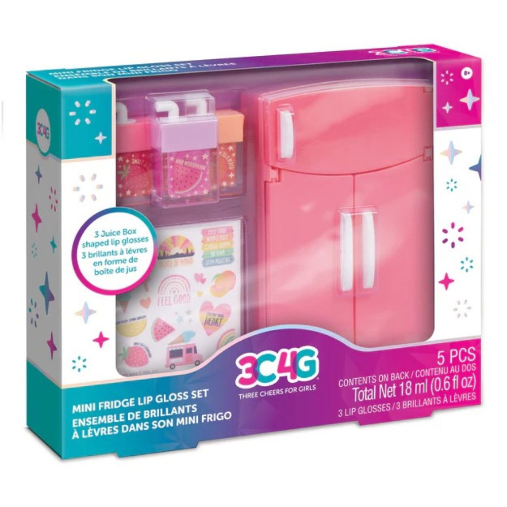 3C4G Juego De Brillos De Labios Mini Fridge 8+ 5Pzs