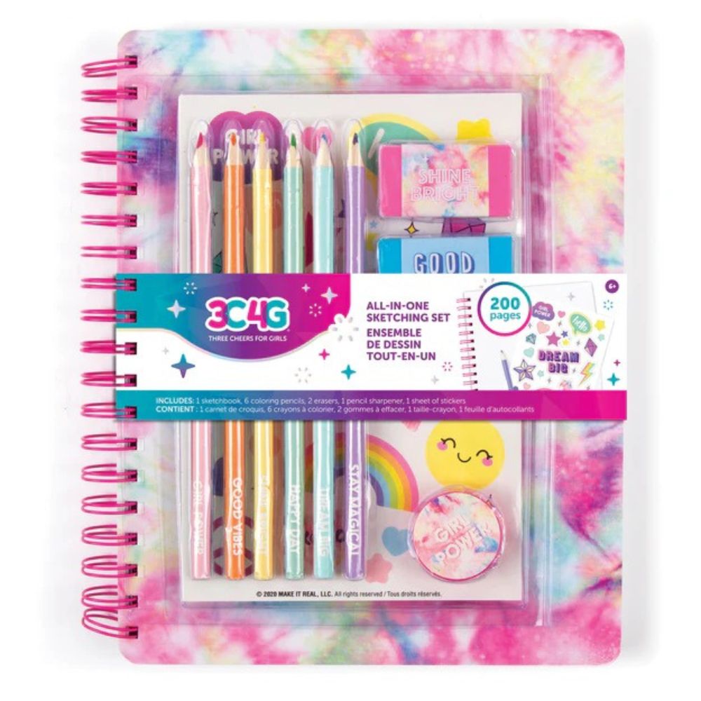 3C4G Kit De Dibujo Todo En Uno Con Efecto Tie-Dye Pastel 6+