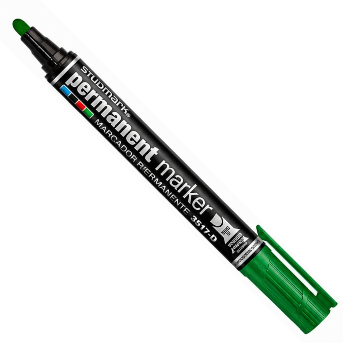 Studmark Marcador Permanente Punta Redonda Color Verde 1 Und