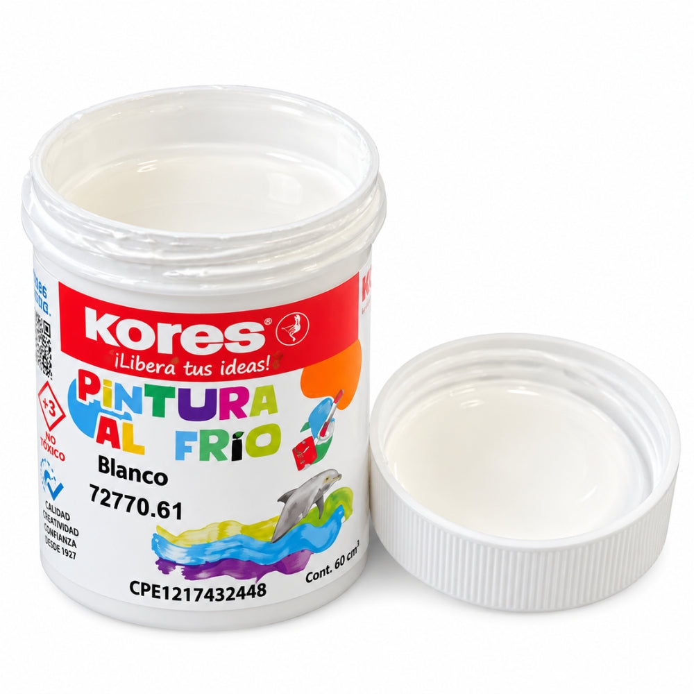Kores Pintura Al Frio 60ml Color Blanco 1 Und