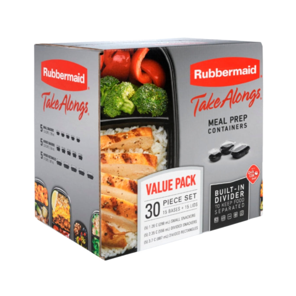 Rubbermaid Take Alongs Set De Envases 30 Piezas Negro